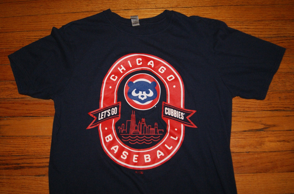 Chicago Cubs Baseball Fanatics Dark Blue Medium TShirt